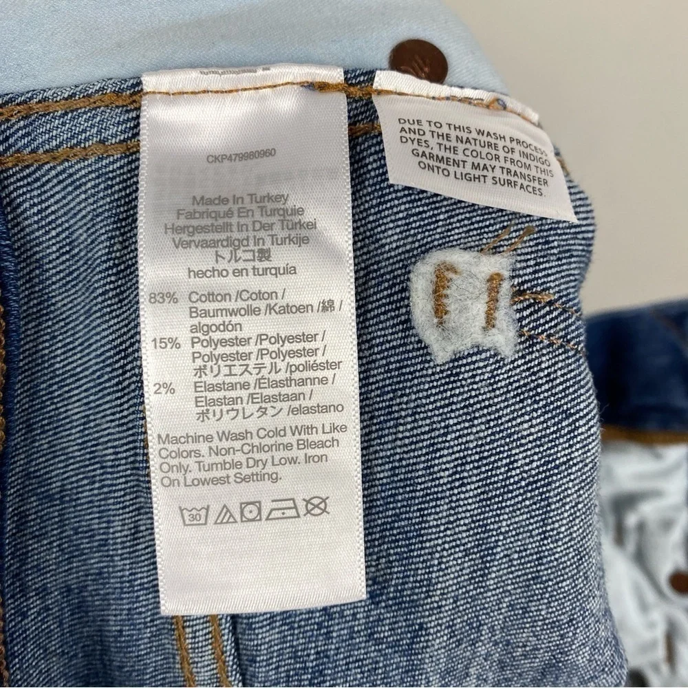 Madewell Stovepipe High Rise Slim Straight Leg Jeans Pendleton Wash Size 27 NWOT